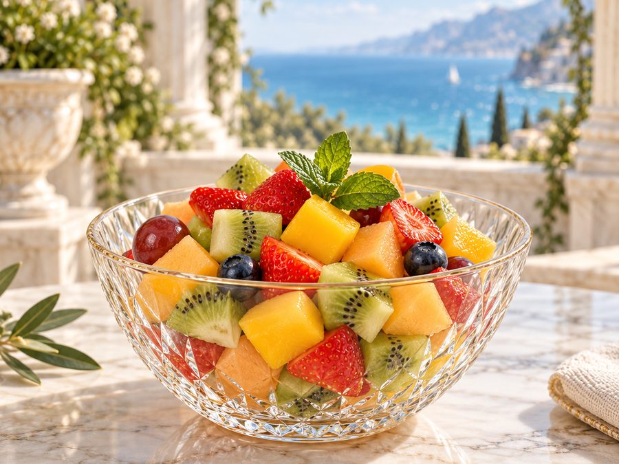 Salada de frutas frescas da estação